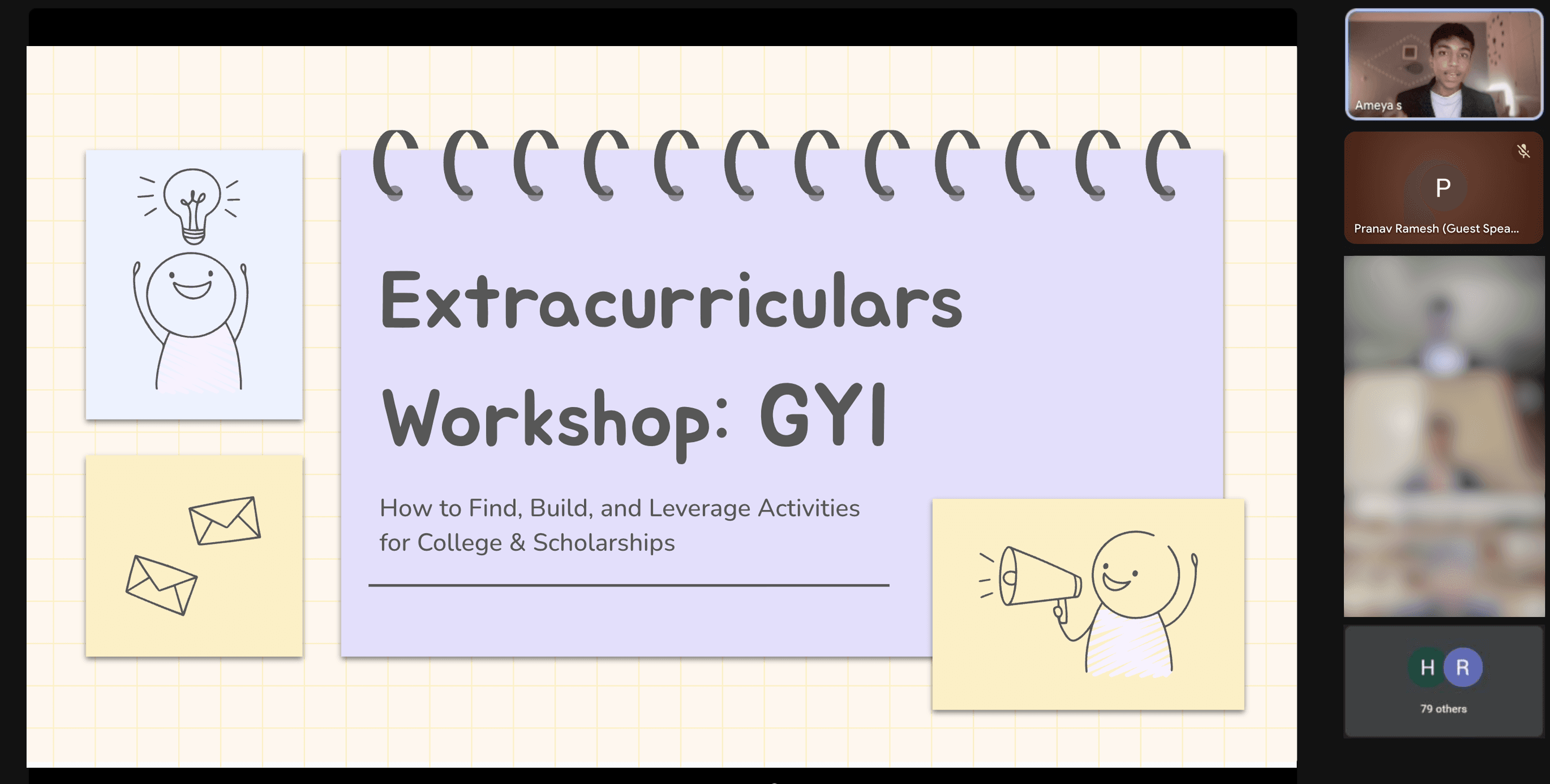 A GYI college counseling workshop in session